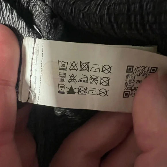 Zara Dark Gray Small Wide Leg Ribbed Pants - Picture 4 of 4